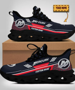 Mercury Marine Logo Hexagon Pattern Design Max Soul Shoes Custom Name