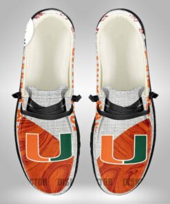 Miami Hurricanes Custom Name Hey Dude Shoes Sneakers