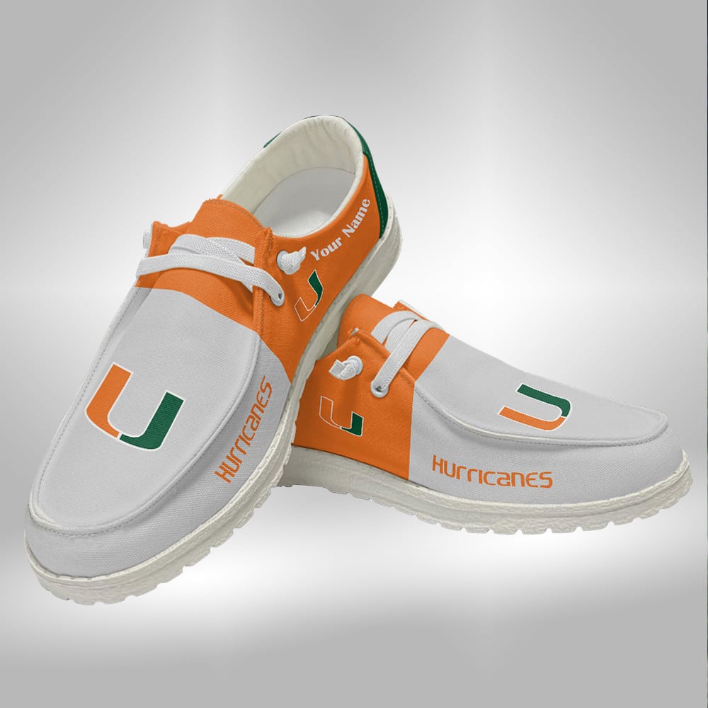 Miami Hurricanes Customized Hey Dude Shoes V2