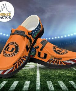 Miami Hurricanes Custom Name Hey Dude Shoes Sneakers V4