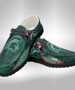 Michigan State Spartans Customized Hey Dude Shoes