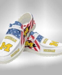 Michigan Wolverines Hey Dude Shoes With Custom Name