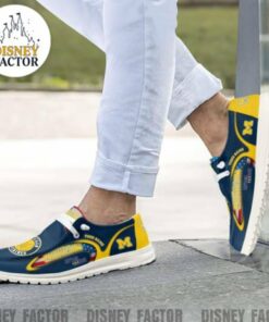 Michigan Wolverines Hey Dude Shoes With Custom Name V3