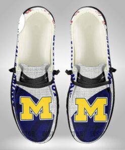 Michigan Wolverines Hey Dude Shoes With Custom Name V8