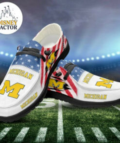 Michigan Wolverines Hey Dude Shoes With Custom Name