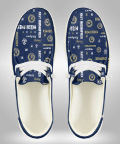 Navy Midshipmen Custom Name Hey Dude Shoes Sneakers V2