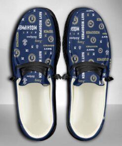 Navy Midshipmen Custom Name Hey Dude Shoes Sneakers V2