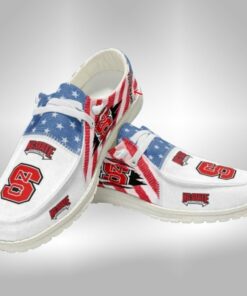 Nc State Wolfpack Custom Name Hey Dude Shoes – Personalized Sneakers V2