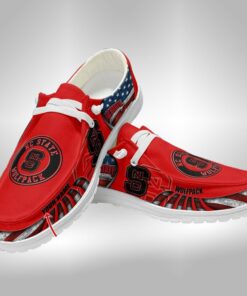 Nc State Wolfpack Hey Dude Shoes With Custom Name