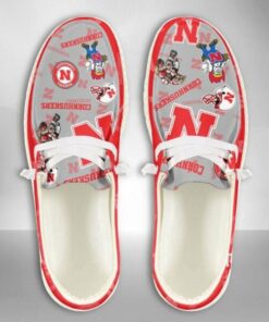 Nebraska Cornhuskers Mascot Logo Custom Name Hey Dude Shoes