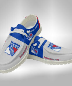 New York Rangers Custom Name Hey Dude Shoes