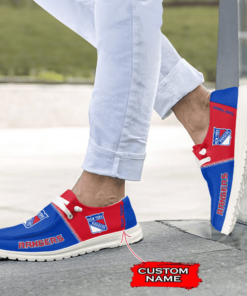 New York Rangers Custom Name Hey Dude Shoes V2