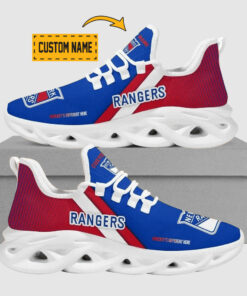 New York Rangers Max Soul Shoes | Personalized Name Sport Sneakers