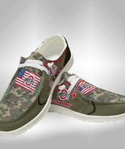 Ohio State Buckeyes Camo Hey Dude Shoes With Personalized Name