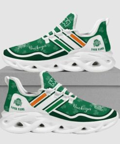 Ohio State Buckeyes Green Max Soul Shoes | Personalized Name Sport Sneakers