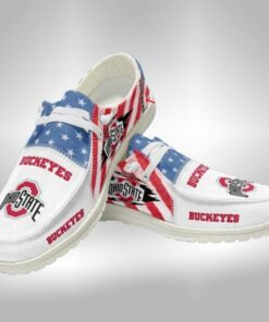 Ohio State Buckeyes Hey Dude Shoes With Custom Name V10