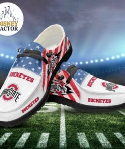 Ohio State Buckeyes Hey Dude Shoes With Custom Name V10