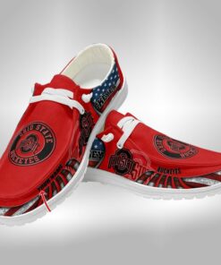 Ohio State Buckeyes Hey Dude Shoes With Custom Name V2