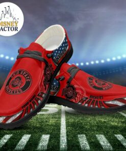 Ohio State Buckeyes Hey Dude Shoes With Custom Name V2