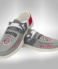 Ohio State Buckeyes Personalized Hey Dude Shoes