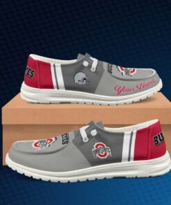 Ohio State Buckeyes Personalized Hey Dude Shoes V3