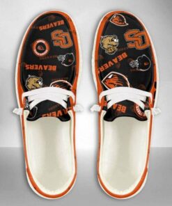 Oregon State Beavers Team Logo Helmet Custom Name Hey Dude Shoes