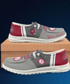 Personalized Alabama Crimson Tide Hey Dude Shoes