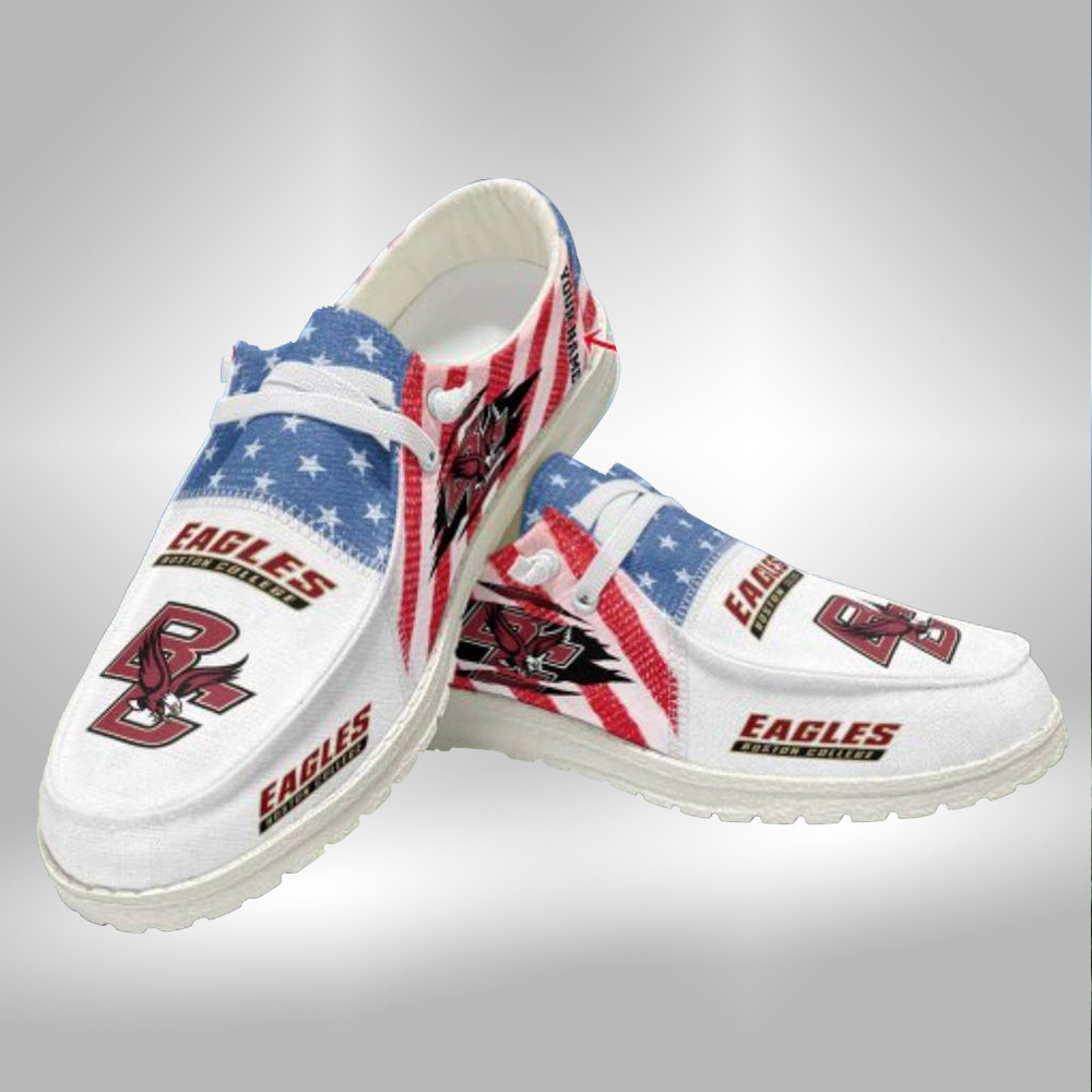 Custom Name Boise State Broncos Hey Dude Shoes – Personalized Design V3