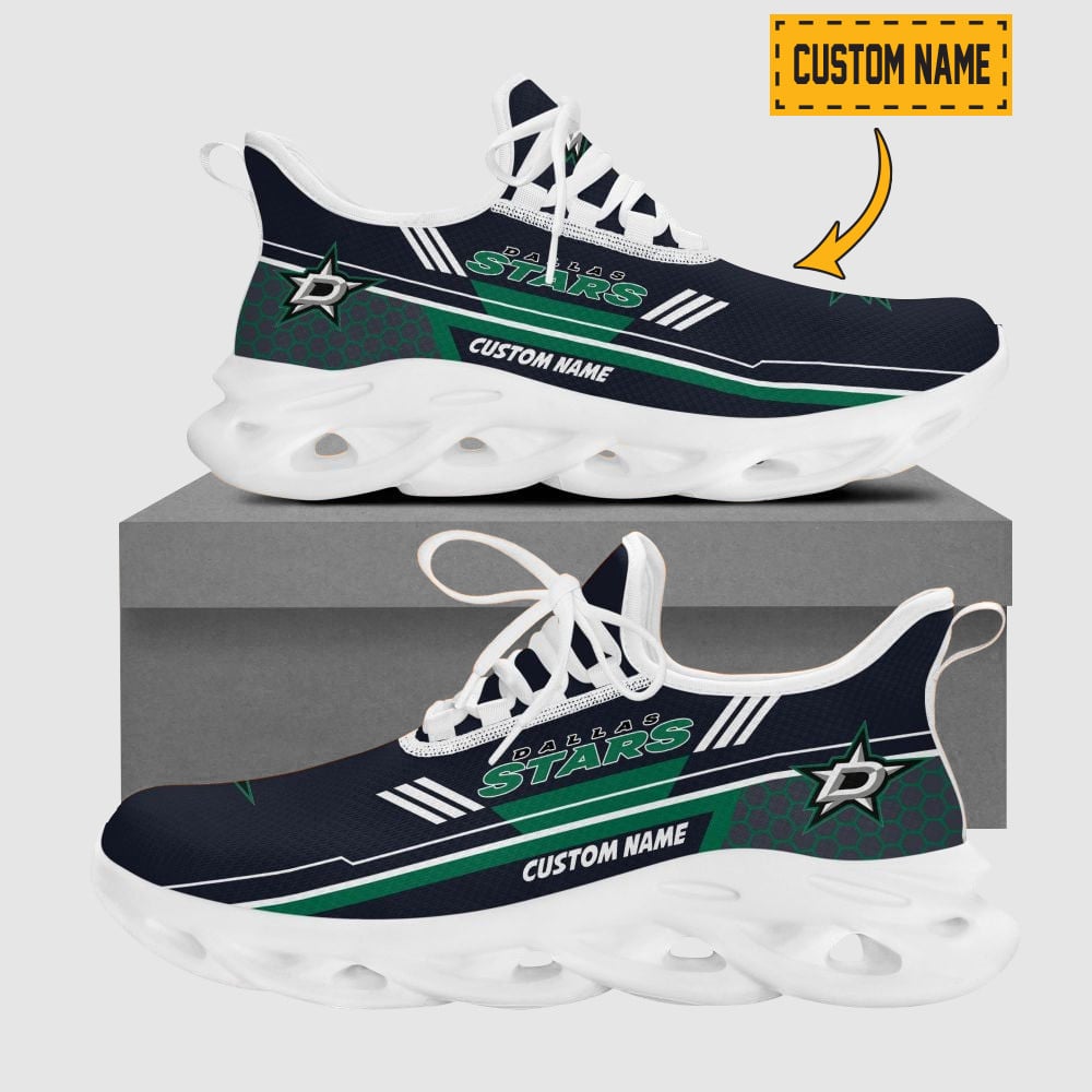 Personalized Name Columbus Blue Jackets Nhl Team Logo Max Soul Shoes