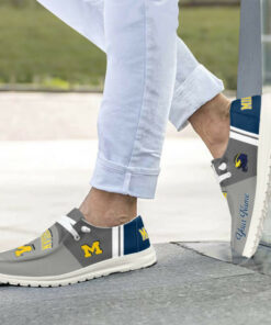 Personalized Name Michigan Wolverines Hey Dude Shoes