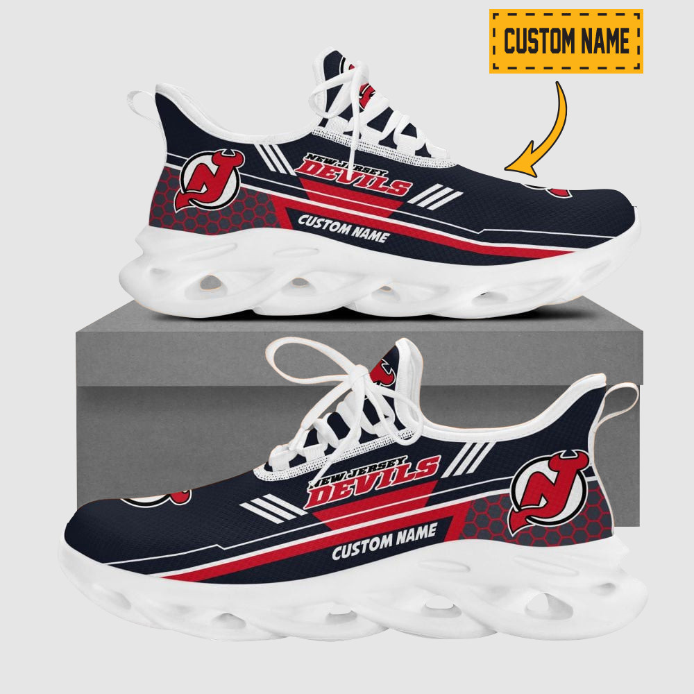 Personalized Name Washington Capitals Max Soul Sneakers | Hexagon Pattern