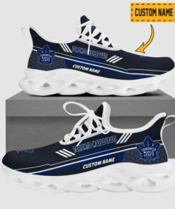 Personalized Name Toronto Maple Leafs Max Soul Sneakers | Hexagon Pattern