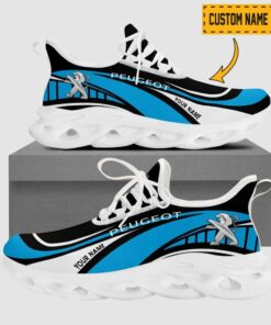 Peugeot Wave Line Logo Design Clunky Sneakers | Custom Name