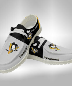 Pittsburgh Penguins Custom Name Hey Dude Shoes V2