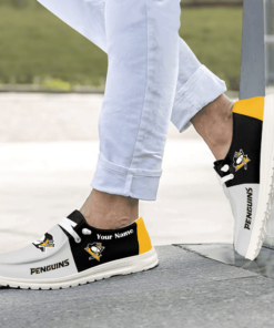 Pittsburgh Penguins Custom Name Hey Dude Shoes V2