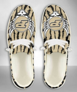 Purdue Boilermakers Skull Wings Star Pattern Custom Name Hey Dude Shoes