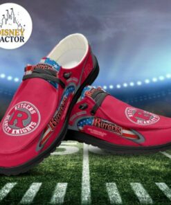 Rutgers Scarlet Knights Custom Name Hey Dude Shoes Sneakers V4