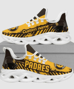 San Diego Padres Max Soul Shoes | Personalized Name Sport Sneakers