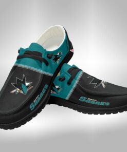 San Jose Sharks Custom Name Hey Dude Shoes V2