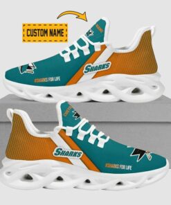 San Jose Sharks Max Soul Shoes | Personalized Name Sport Sneakers