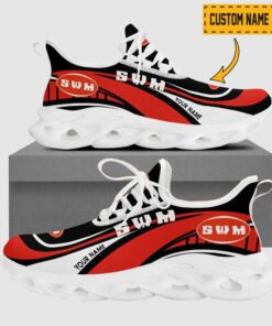 Swm Motorcycles Wave Line Logo Design Clunky Sneakers | Custom Name