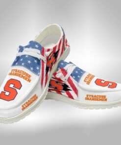 Syracuse Orange Custom Name Hey Dude Shoes Sneakers V4