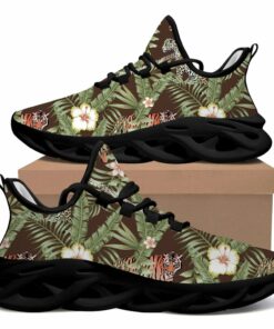 Tropical Hibiscus Flowers Leopard And Tiger Max Soul Shoes