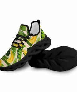 Tropical Leaves And Banana Pair Pattern Max Soul Shoes