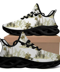 Tropical Vintage Palm Trees And Cheetah Floral Max Soul Shoes