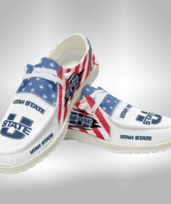 Utah State Aggies Customized Hey Dude Shoes V1