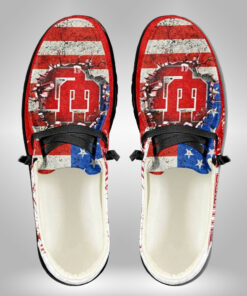 Utah Utes American Flag Custom Name Hey Dude Shoes