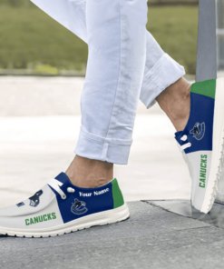 Vancouver Canucks Custom Name Hey Dude Shoes