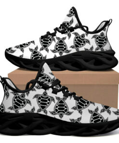 Vintage Black And White Little Turtles Background Max Soul Shoes