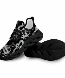 Vintage Chinese Dragon Ink Black And White Max Soul Shoes